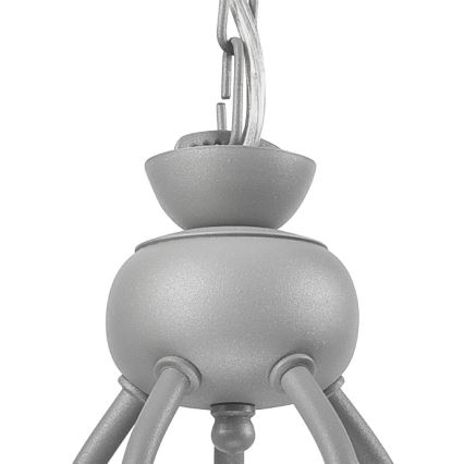 Ljuskrona med kedja RETRO II 5xE27/60W/230V silver