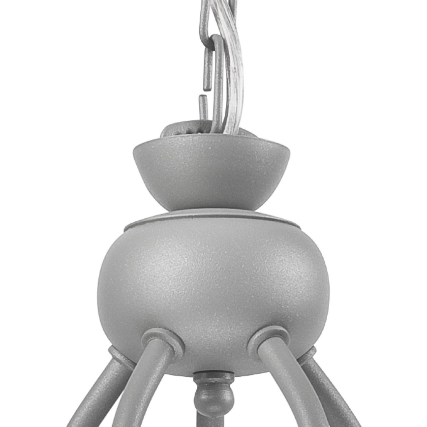 Ljuskrona med kedja RETRO II 5xE27/60W/230V silver