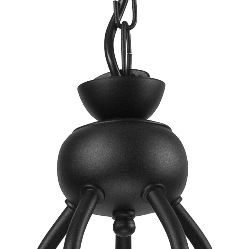 Ljuskrona med kedja RETRO II 5xE27/60W/230V svart