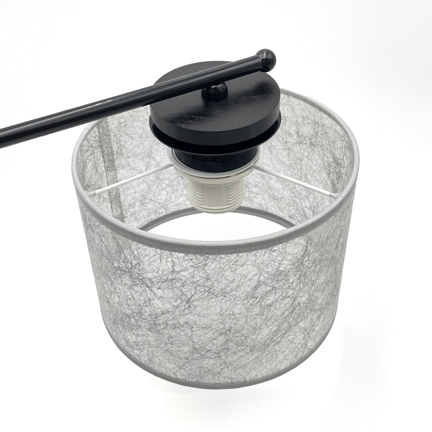 Ljuskrona med kedja ROSA 5xE27/60W/230V svart/grå