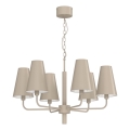Ljuskrona med kedja TORTOLA 6xE14/15W/230V beige