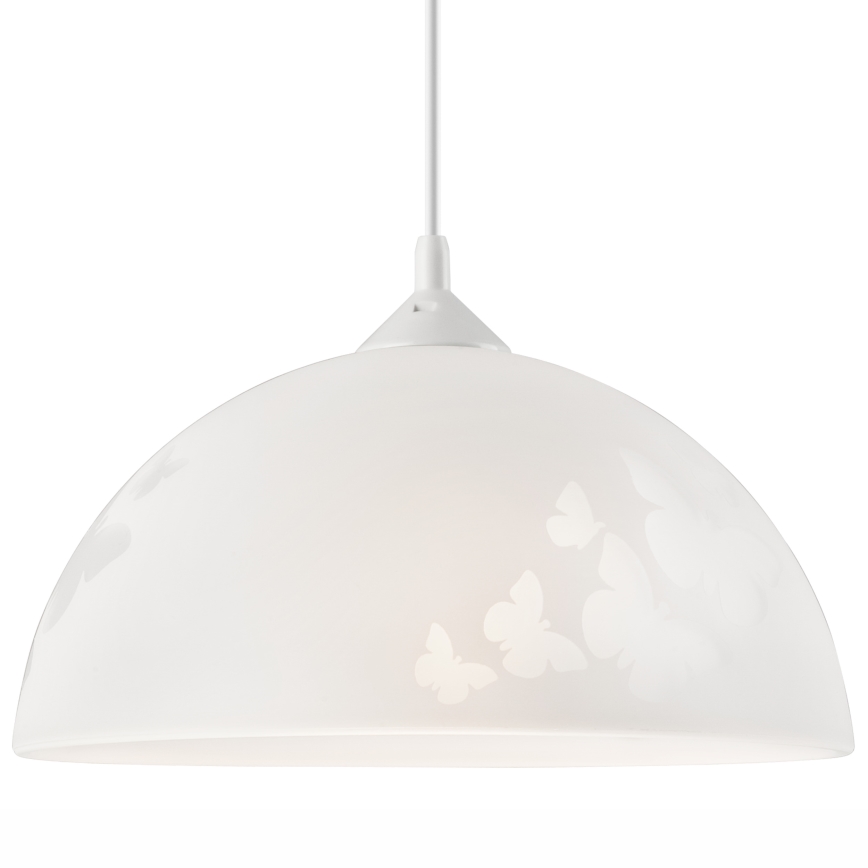 Ljuskrona med snöre 1xE27/60W/230V fjärilar