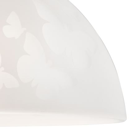 Ljuskrona med snöre 1xE27/60W/230V fjärilar