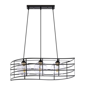 Ljuskrona med snöre 3xE27/60W/230V