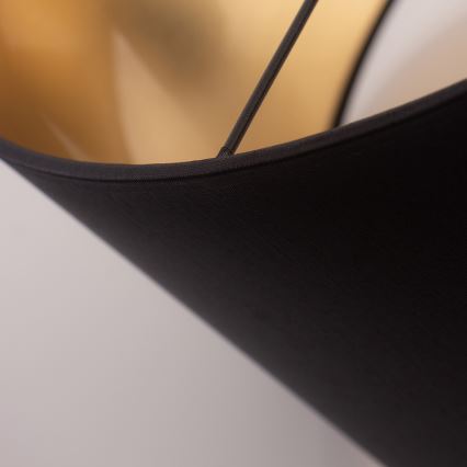 Ljuskrona med snöre ALBA 1xE27/15W/230V d. 40 cm svart/guld