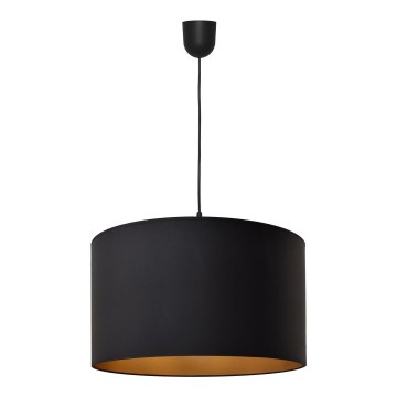 Ljuskrona med snöre ALBA 1xE27/15W/230V d.45 cm svart/guld