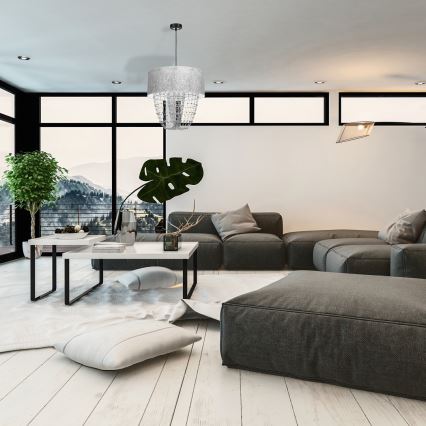 Ljuskrona med snöre ALMERIA 1xE27/60W/230V