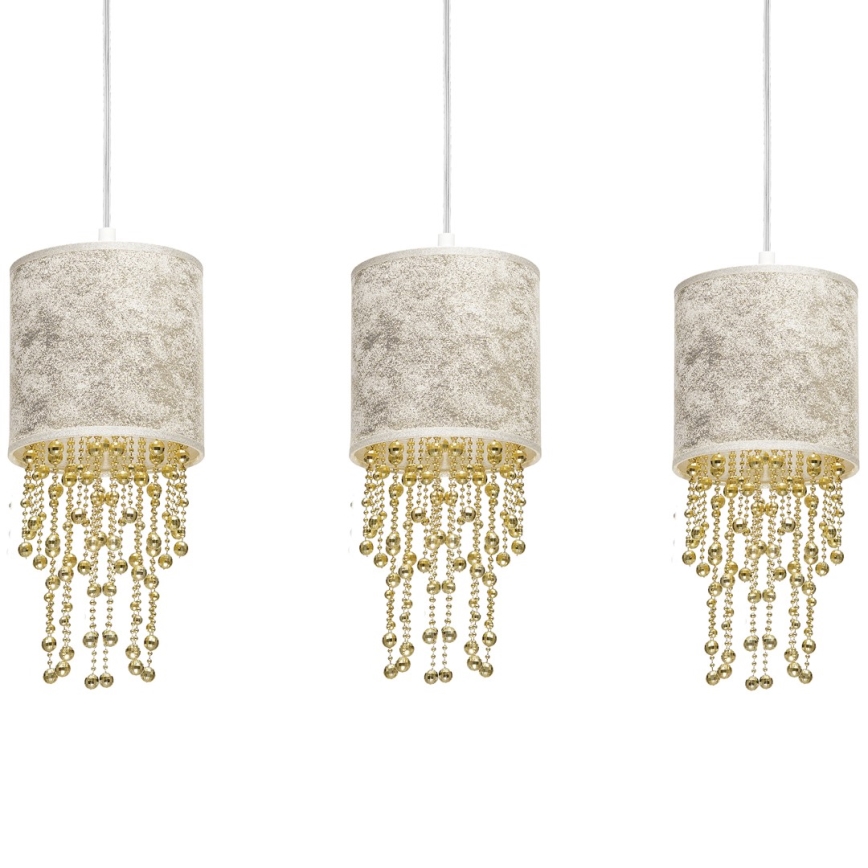 Ljuskrona med snöre ALMERIA 3xE27/60W/230V