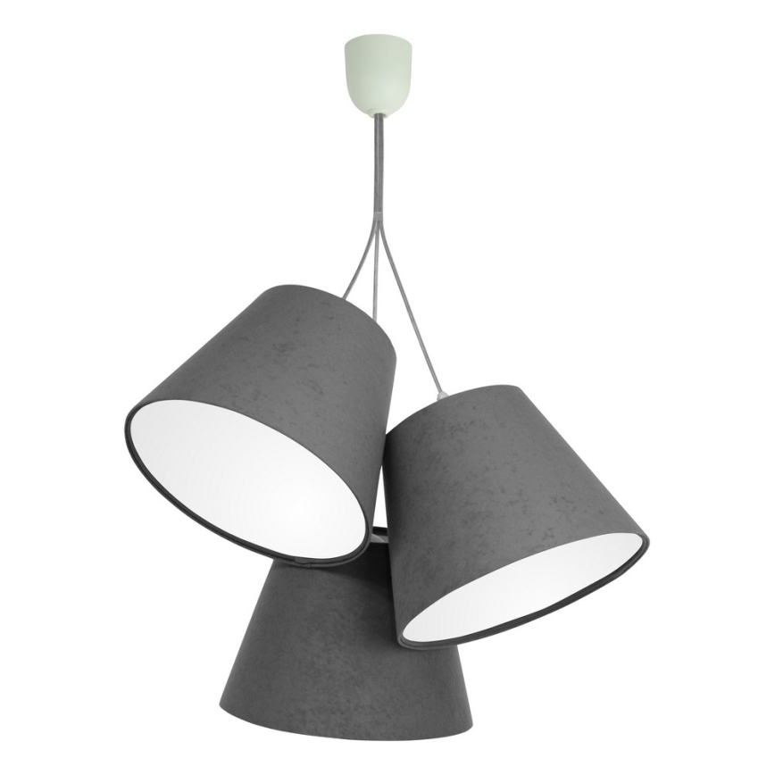 Ljuskrona med snöre AMBROSEIA 3xE27/60W/230V