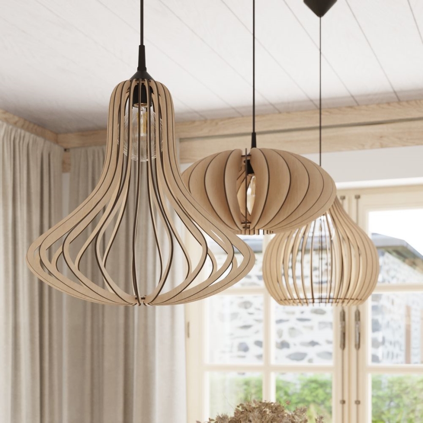 Ljuskrona med snöre APRILLA 1xE27/60W/230V