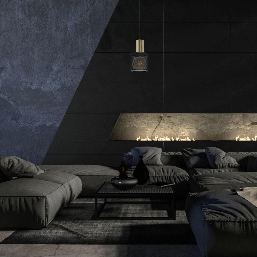 Ljuskrona med snöre ARES 1xE27/60W/230V