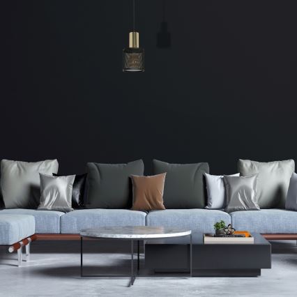 Ljuskrona med snöre ARES 1xE27/60W/230V