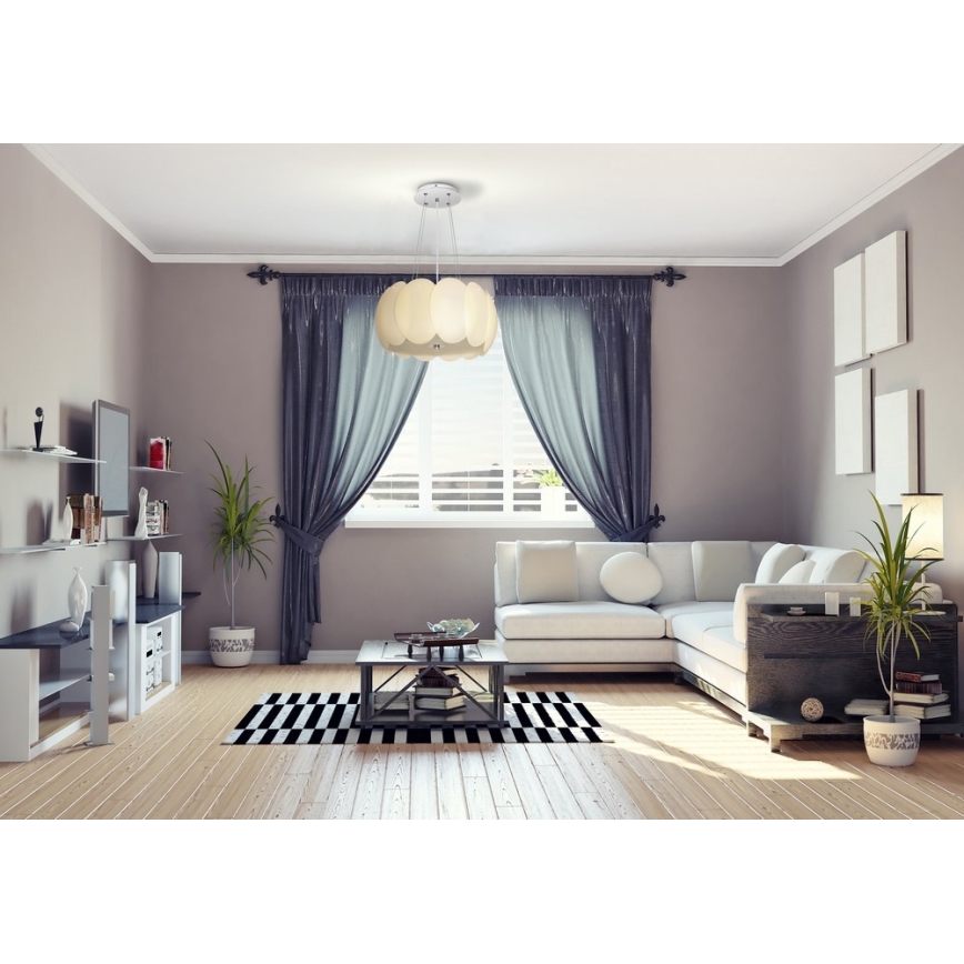 Ljuskrona med snöre AURORA 5xE27/60W/230V