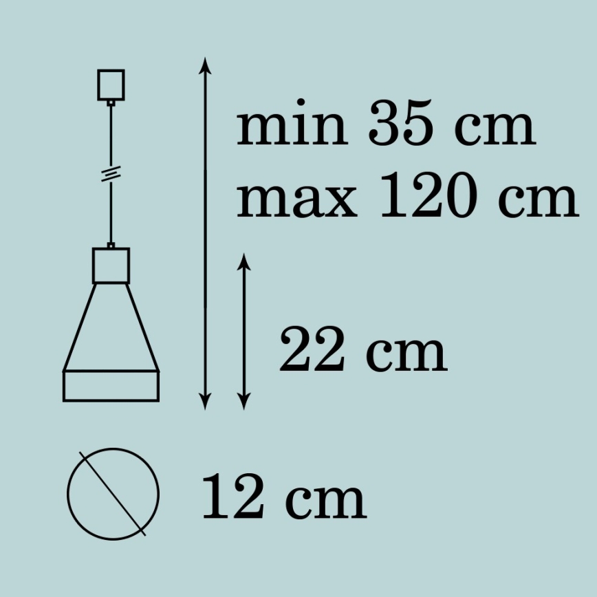 Ljuskrona med snöre AVALON 1xE27/60W/230V