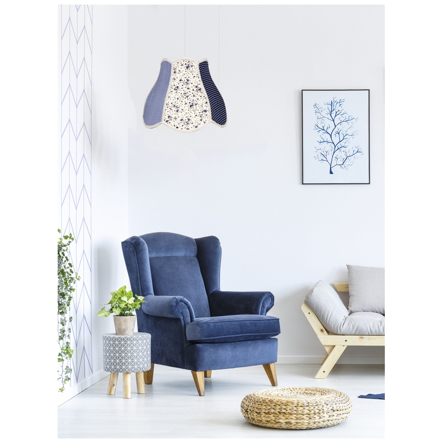 Ljuskrona med snöre Barn ZUZA 1xE27/60W/230V blå