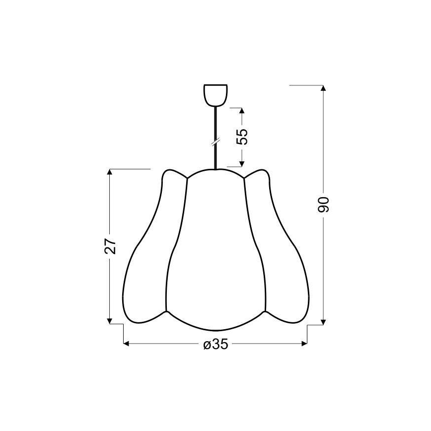 Ljuskrona med snöre Barn ZUZA 1xE27/60W/230V blå
