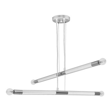 Ljuskrona med snöre BASTONE Vit 4xE14/40W/230V