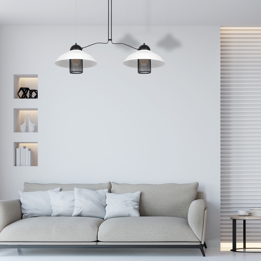 Ljuskrona med snöre BJORN 2xE27/60W/230V