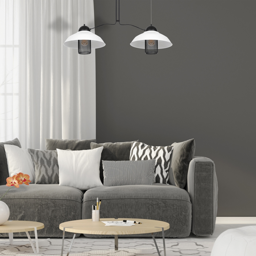 Ljuskrona med snöre BJORN 2xE27/60W/230V