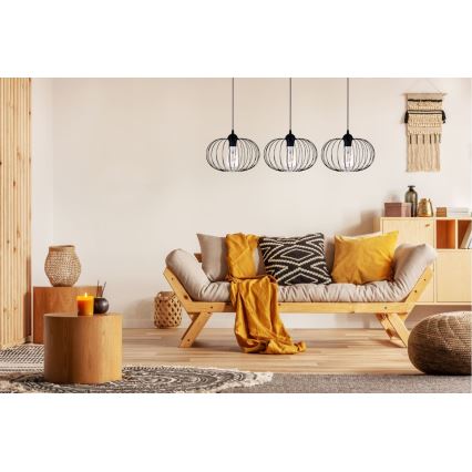 Ljuskrona med snöre BOCCA 3xE27/60W/230V