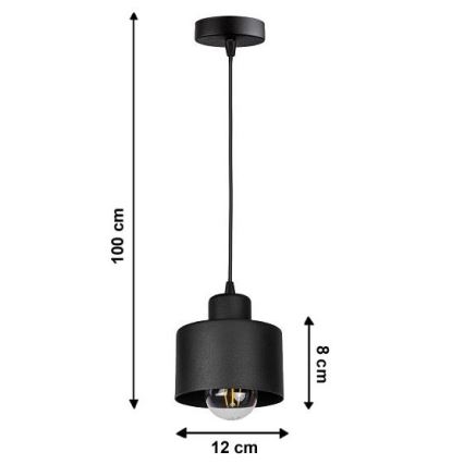 Ljuskrona med snöre BODO 1xE27/60W/230V