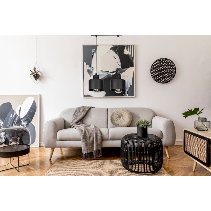 Ljuskrona med snöre BODO 2xE27/60W/230V