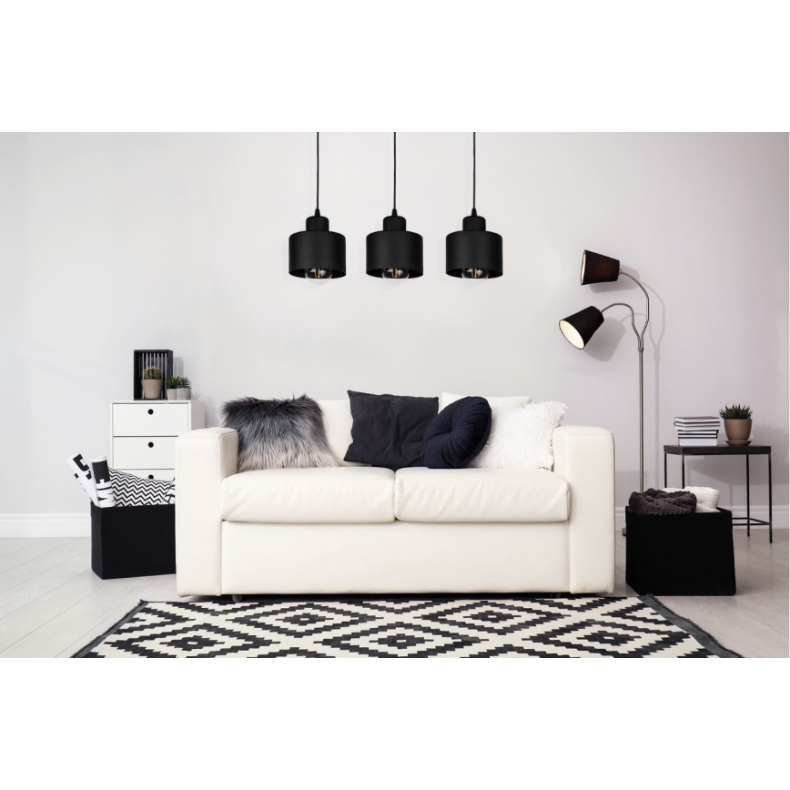 Ljuskrona med snöre BODO 3xE27/60W/230V