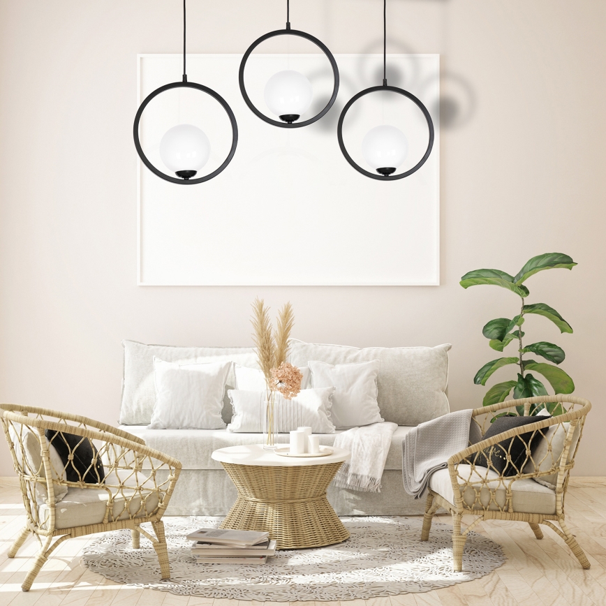 Ljuskrona med snöre BOSTON 3xE14/40W/230V