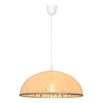 Ljuskrona med snöre CIRCLE 1xE27/15W/230V vit