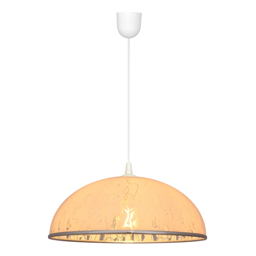 Ljuskrona med snöre CIRCLE 1xE27/15W/230V vit