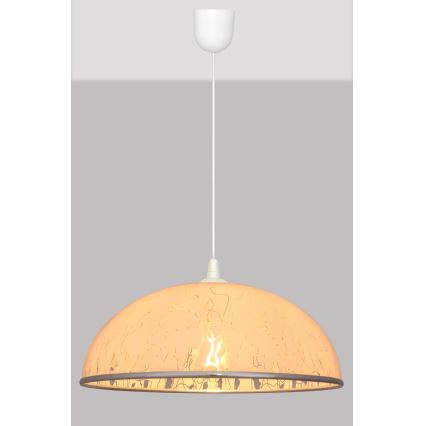 Ljuskrona med snöre CIRCLE 1xE27/15W/230V vit