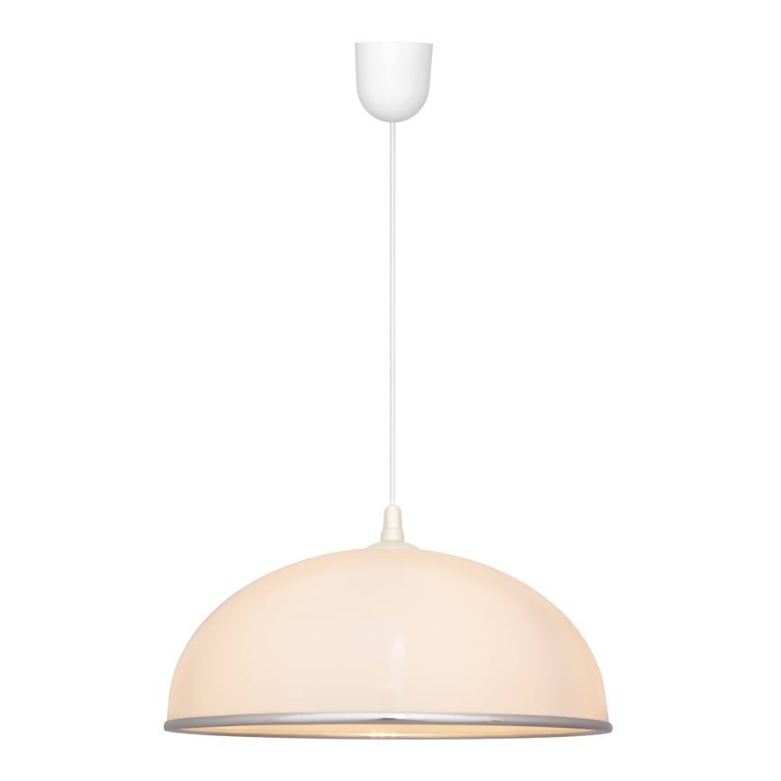 Ljuskrona med snöre CIRCLE 1xE27/15W/230V vit