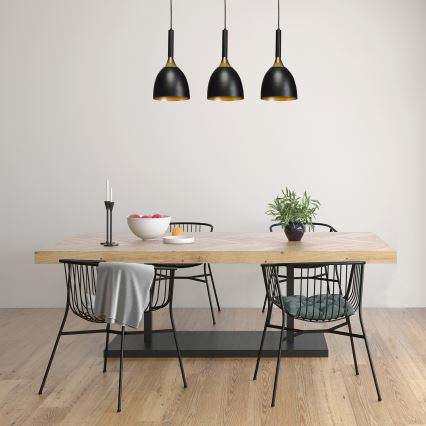 Ljuskrona med snöre CLARK 3xE27/60W/230V