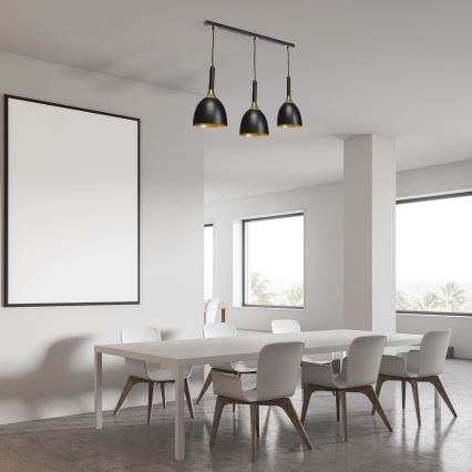 Ljuskrona med snöre CLARK 3xE27/60W/230V