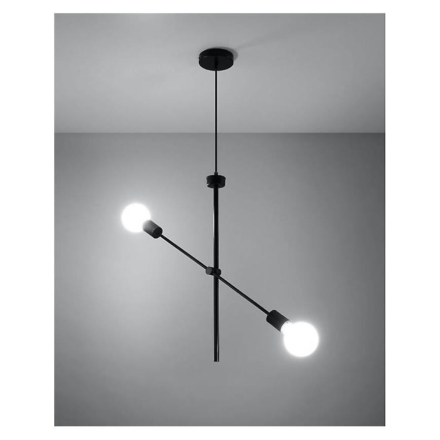 Ljuskrona med snöre CONCEPT 2xE27/60W/230V