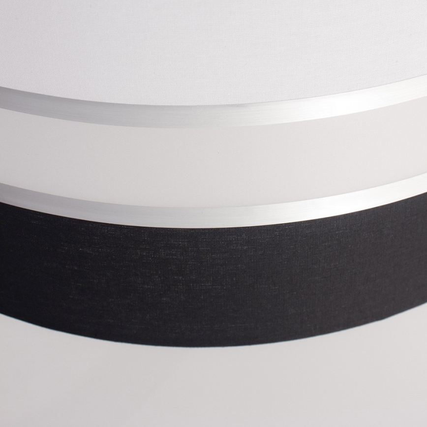 Ljuskrona med snöre CORAL 1xE27/60W/230V svart och vit