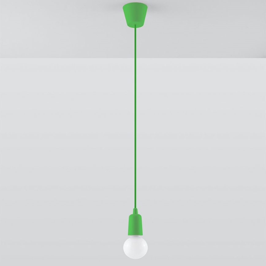 Ljuskrona med snöre DIEGO 1xE27/60W/230V grön