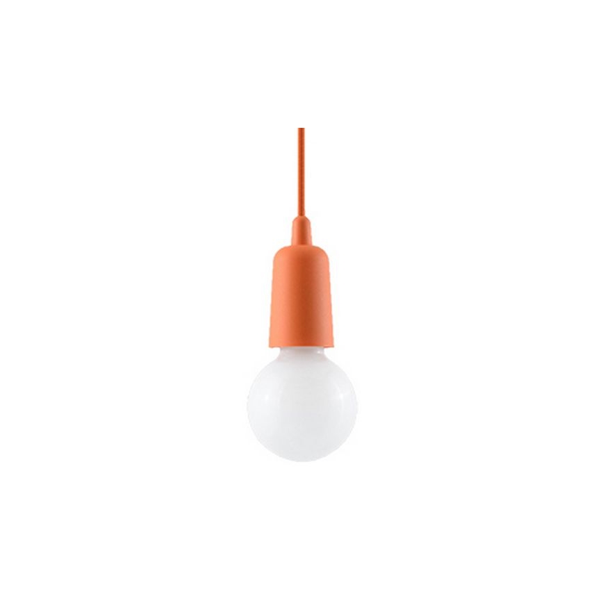 Ljuskrona med snöre DIEGO 1xE27/60W/230V orange