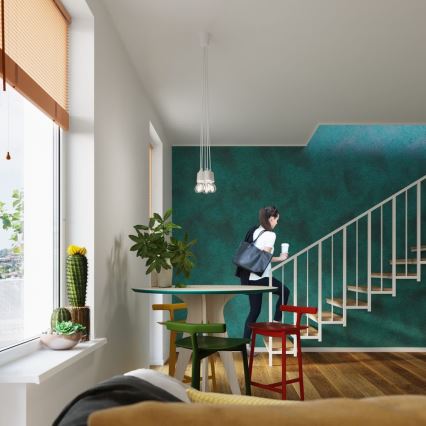 Ljuskrona med snöre DIEGO 3xE27/60W/230V