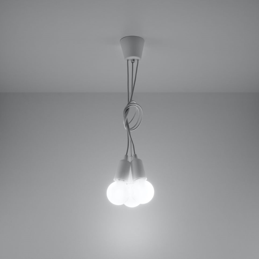 Ljuskrona med snöre DIEGO 3xE27/60W/230V