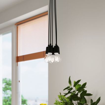 Ljuskrona med snöre DIEGO 3xE27/60W/230V