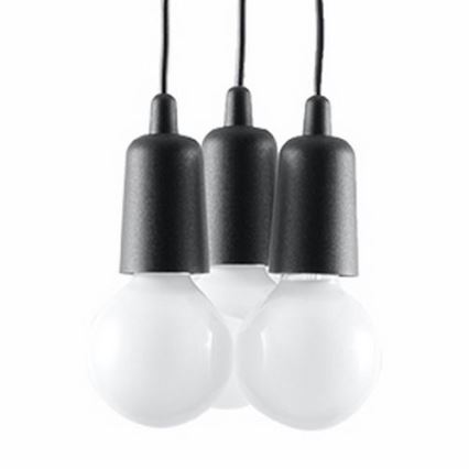 Ljuskrona med snöre DIEGO 3xE27/60W/230V
