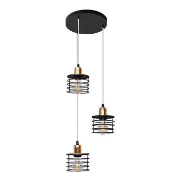 Ljuskrona med snöre EDISON 3xE27/15W/230V
