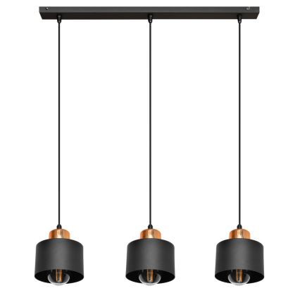 Ljuskrona med snöre EDISON 3xE27/15W/230V