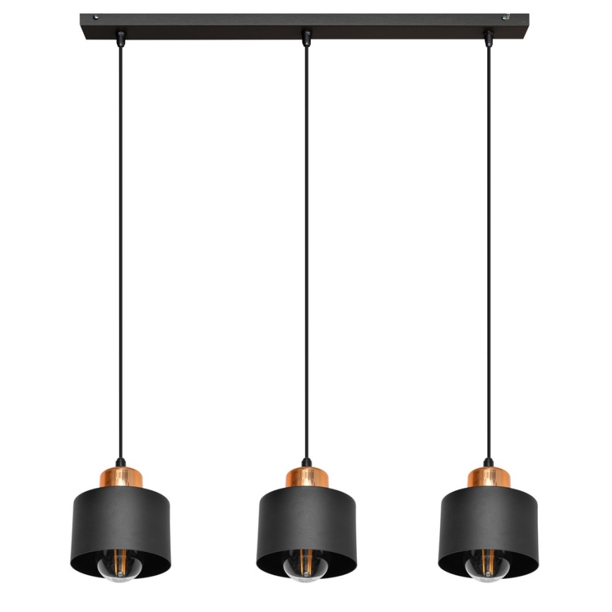 Ljuskrona med snöre EDISON 3xE27/15W/230V