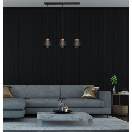 Ljuskrona med snöre EDISON 3xE27/15W/230V