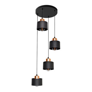 Ljuskrona med snöre EDISON 4xE27/15W/230V