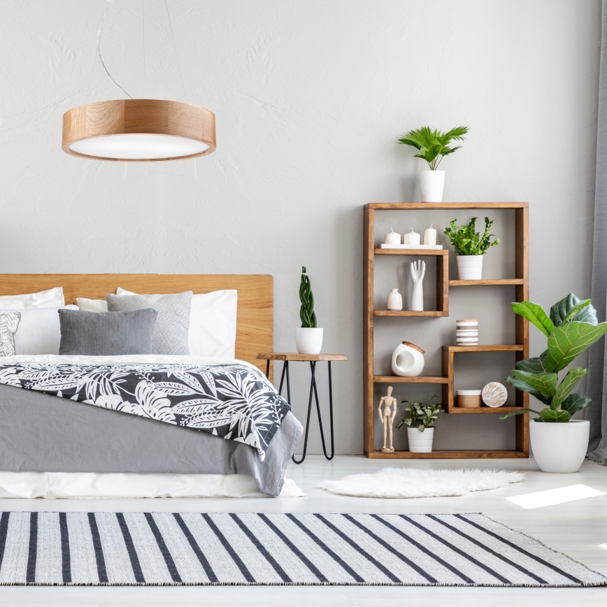 Ljuskrona med snöre ek 2xE27/60W/230V ek ø 37 cm