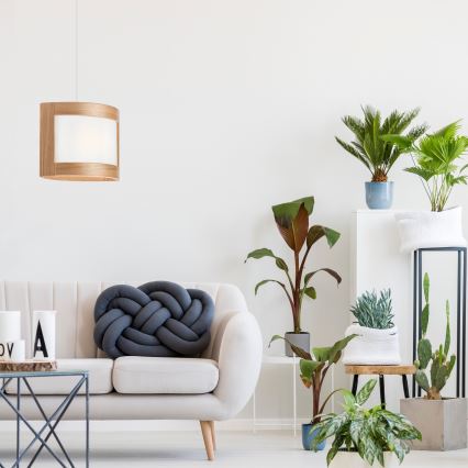 Ljuskrona med snöre ELODIE 1xE27/60W/230V ek