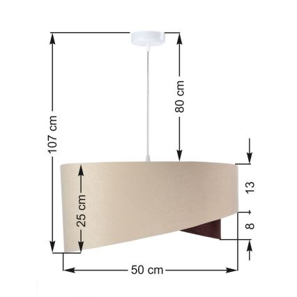 Ljuskrona med snöre GALAXY 1xE27/60W/230V